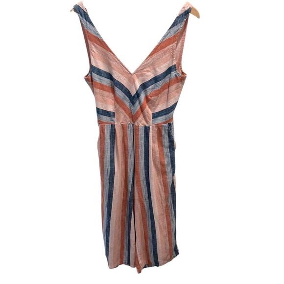 Lucky Brand V-Neck Striped Jumpsuit Multicolored Size Small - Picture 6 of 11